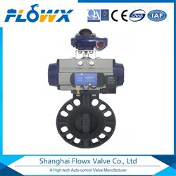 常闭型塑料蝶阀，PVDF全开蝶阀