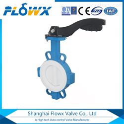 手动衬四氟蝶阀，内衬氟塑料全包蝶阀